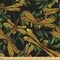 Ambesonne Dragonfly Fabric by the Yard, Pattern of Dragonflies and Green Olive Branches Mediterranean Nature Vibes, Decorative Fabric for Upholstery and Home Accents, 5 Yards, Dark Green